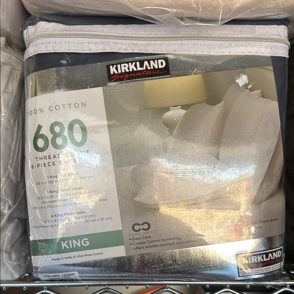 Kirkland Signature 680 Thread Count King Sheet Set